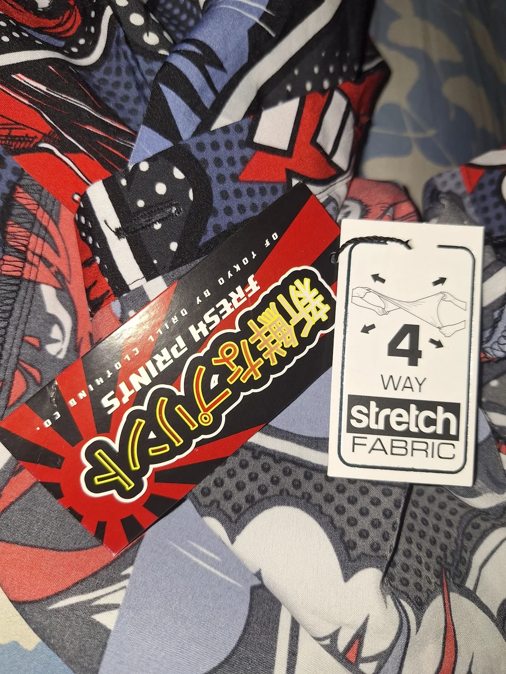 Fresh Prints Of Tokyo Men's Butyon-up Shirt XL All Over Manga Comics Anime NWT - Picture 4 of 5
